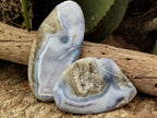 Polished Blue Lace Agate Geodes x 6 From Nsanje, Malawi - Toprock Gemstones and Minerals 