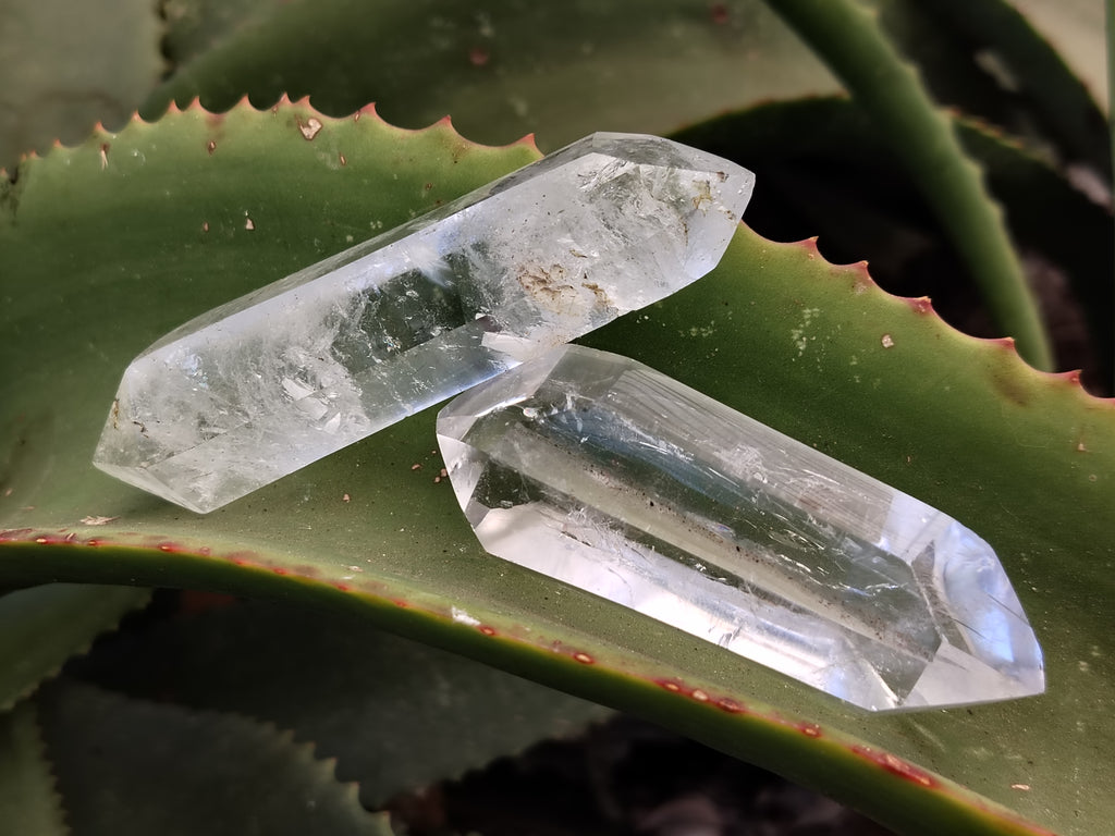 Polished Double Terminated Clear Quartz Crystals x 12 From Madagascar - Toprock Gemstones and Minerals 