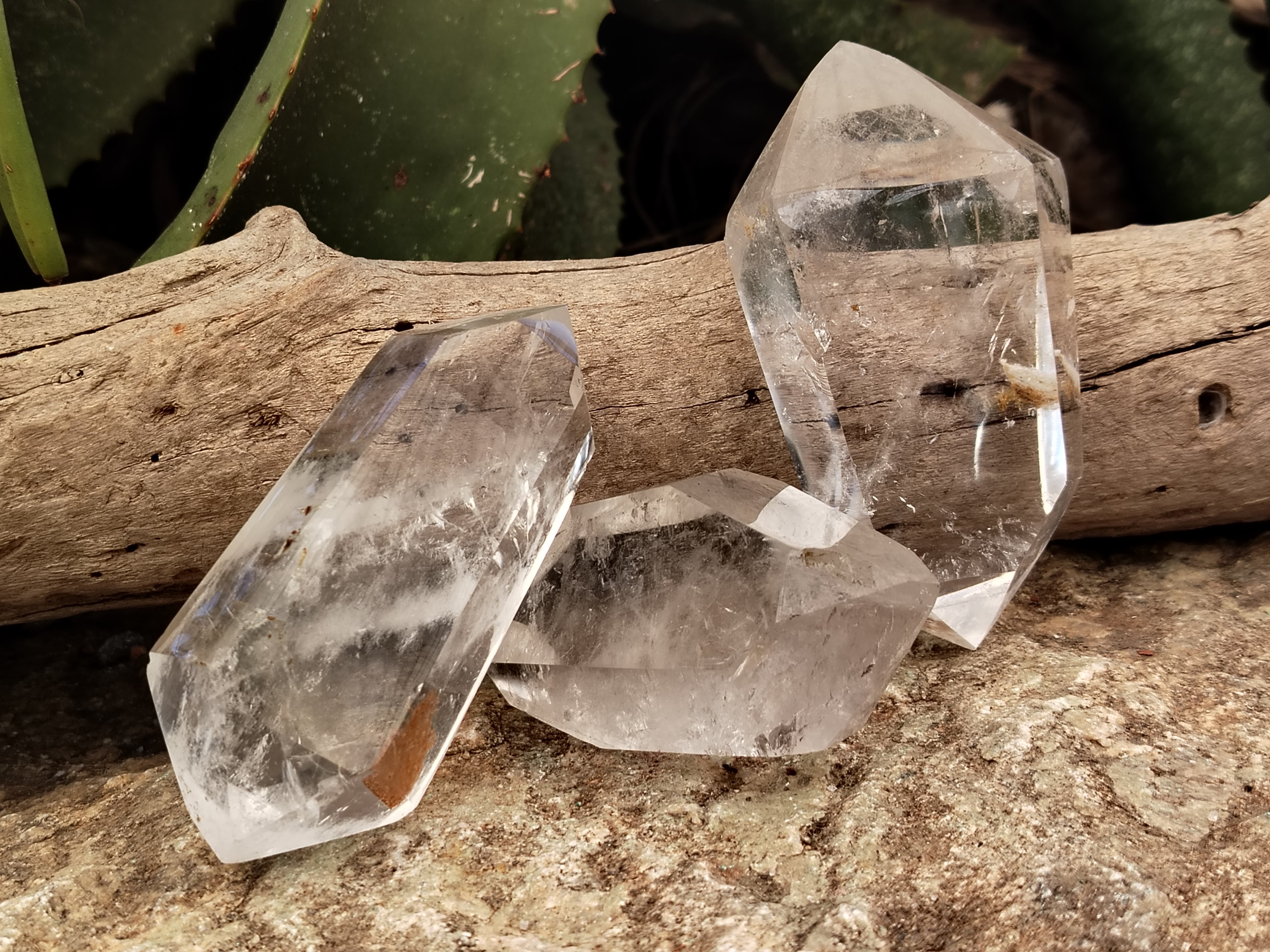 Polished Double Terminated Clear Quartz Crystals x 12 From Madagascar - Toprock Gemstones and Minerals 