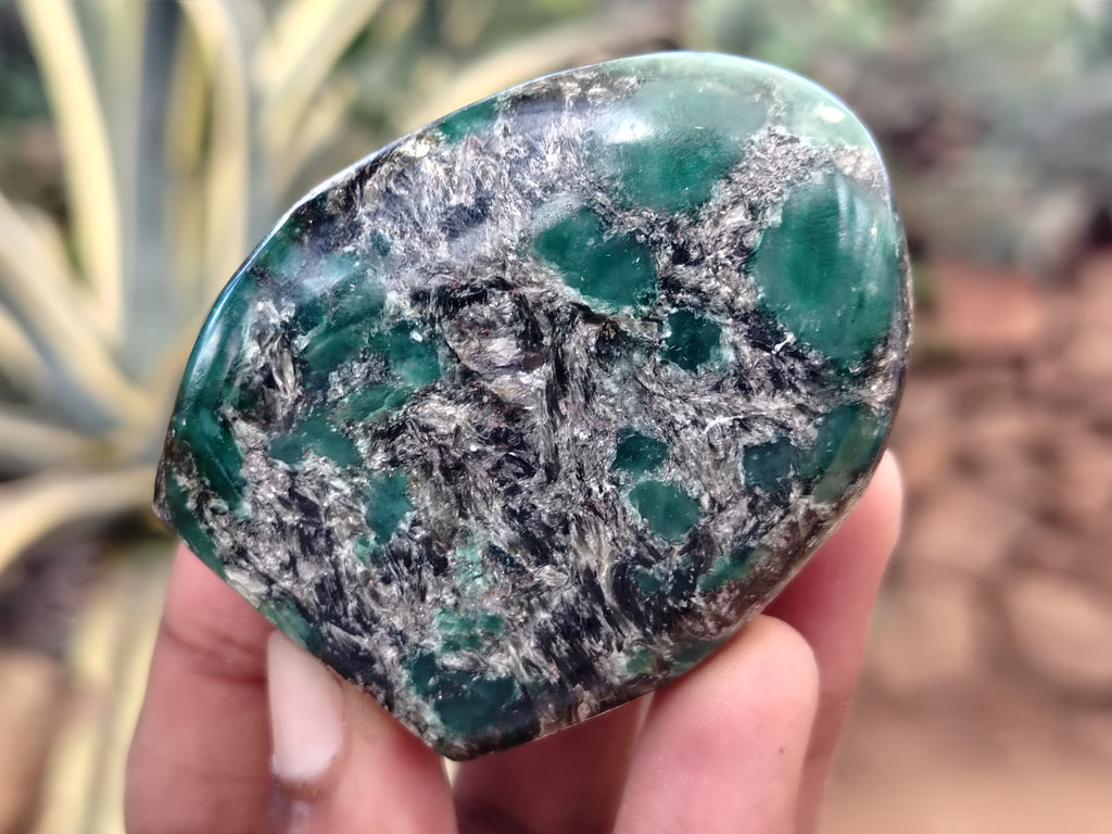 Polished Emerald Mica In Matrix Standing Free Forms x 4 From Mutoko, Zimbabwe - Toprock Gemstones and Minerals 
