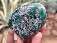 Polished Emerald Mica In Matrix Standing Free Forms x 4 From Mutoko, Zimbabwe - Toprock Gemstones and Minerals 