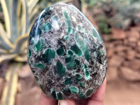Polished Emerald Mica In Matrix Standing Free Forms x 4 From Mutoko, Zimbabwe - Toprock Gemstones and Minerals 