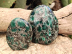 Polished Emerald Mica In Matrix Standing Free Forms x 4 From Mutoko, Zimbabwe - Toprock Gemstones and Minerals 