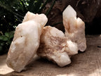 Natural Quartz Clusters x 3 From Madagascar - Toprock Gemstones and Minerals 