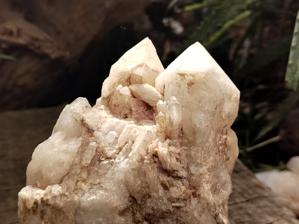 Natural Quartz Clusters x 3 From Madagascar - Toprock Gemstones and Minerals 