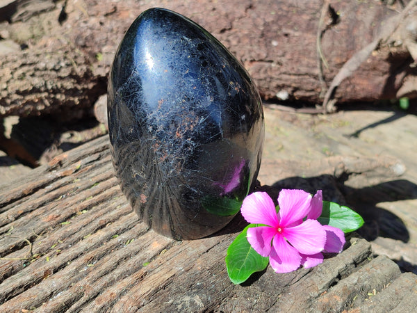 Polished Black Tourmaline Standing Free Form x 1 From Madagascar - Toprock Gemstones and Minerals 