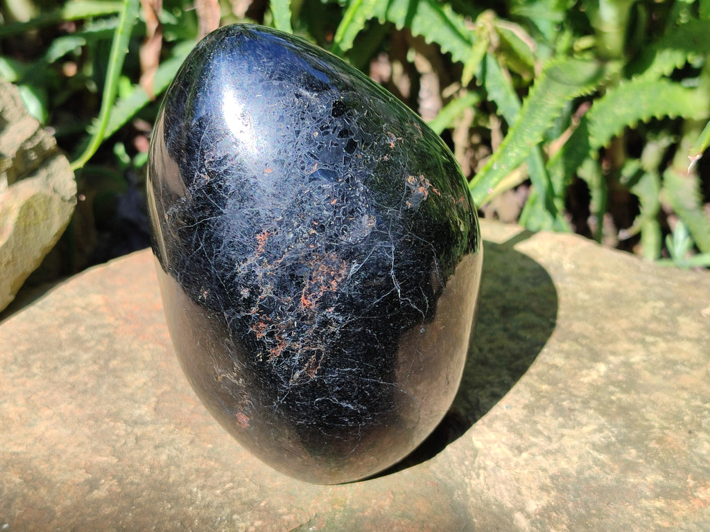 Polished Black Tourmaline Standing Free Form x 1 From Madagascar - Toprock Gemstones and Minerals 