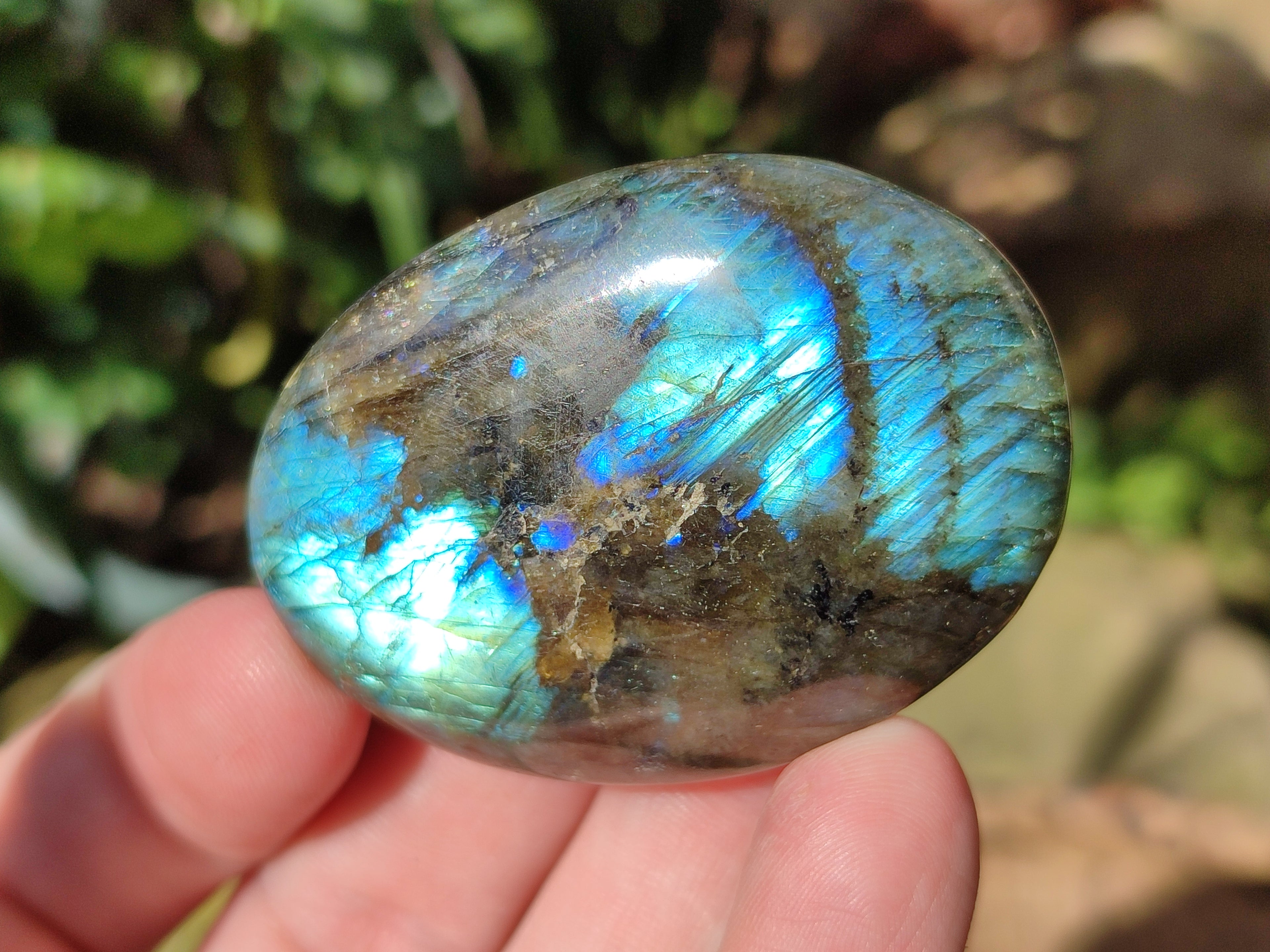 Polished Labradorite Palm Stones x 27 From Tulear, Madagascar - Toprock Gemstones and Minerals 