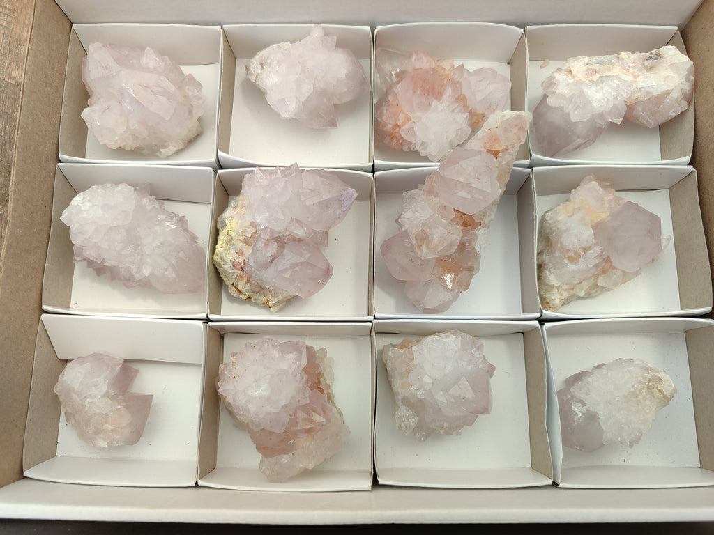 Natural Amethyst Cactus Spirit Quartz Clusters x 12 From South Africa - Toprock Gemstones and Minerals 