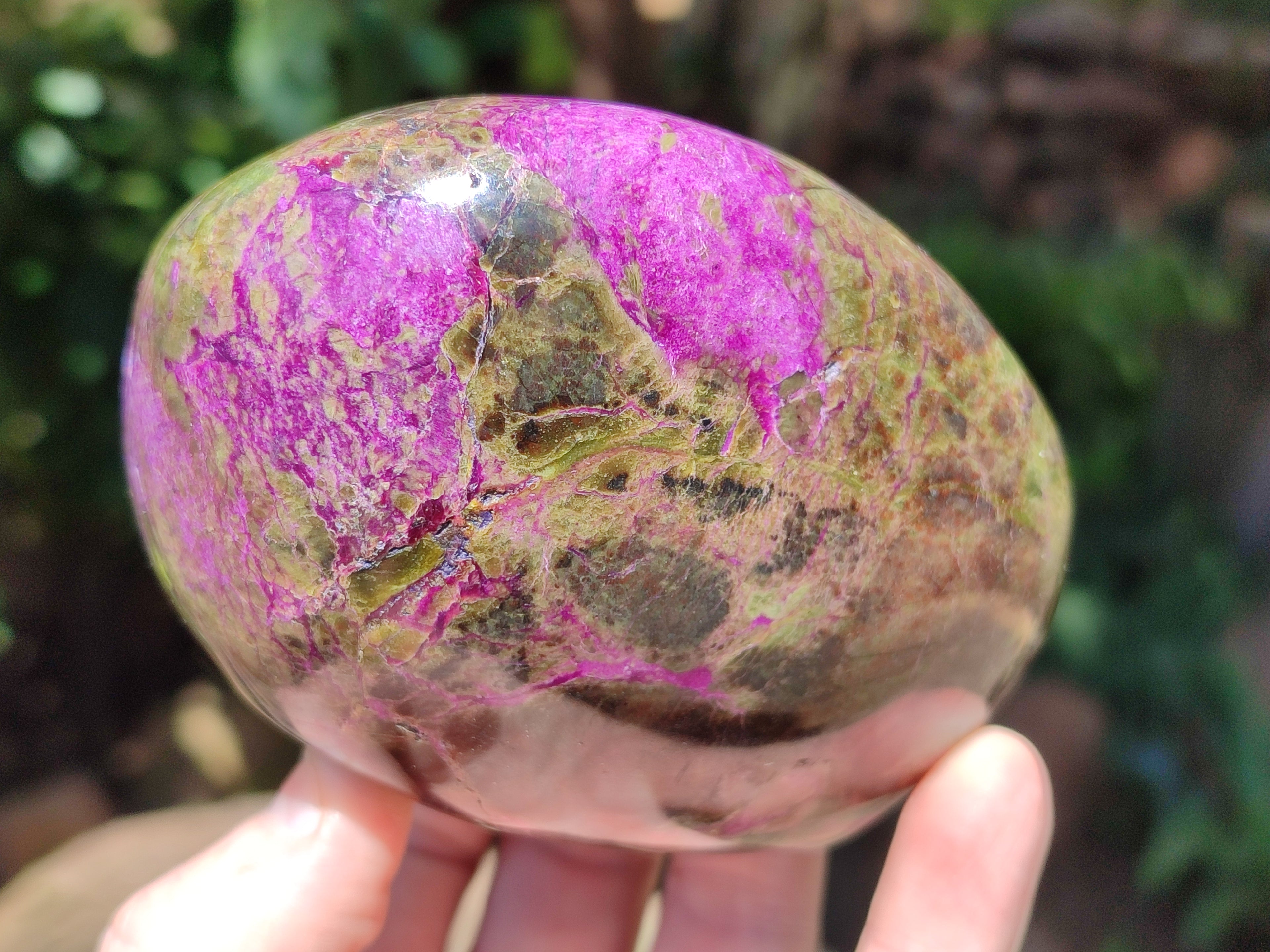 Polished Stichtite Standing Free Forms x 3 From Barberton, South Africa - Toprock Gemstones and Minerals 