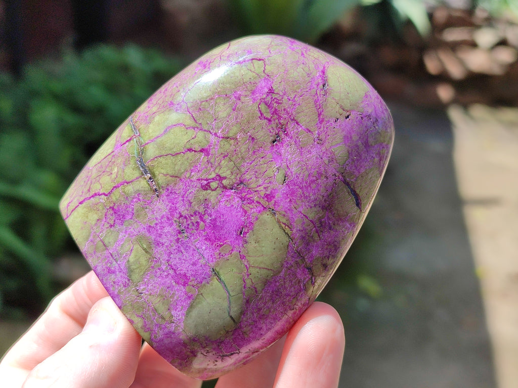 Polished Stichtite Standing Free Forms x 3 From Barberton, South Africa - Toprock Gemstones and Minerals 