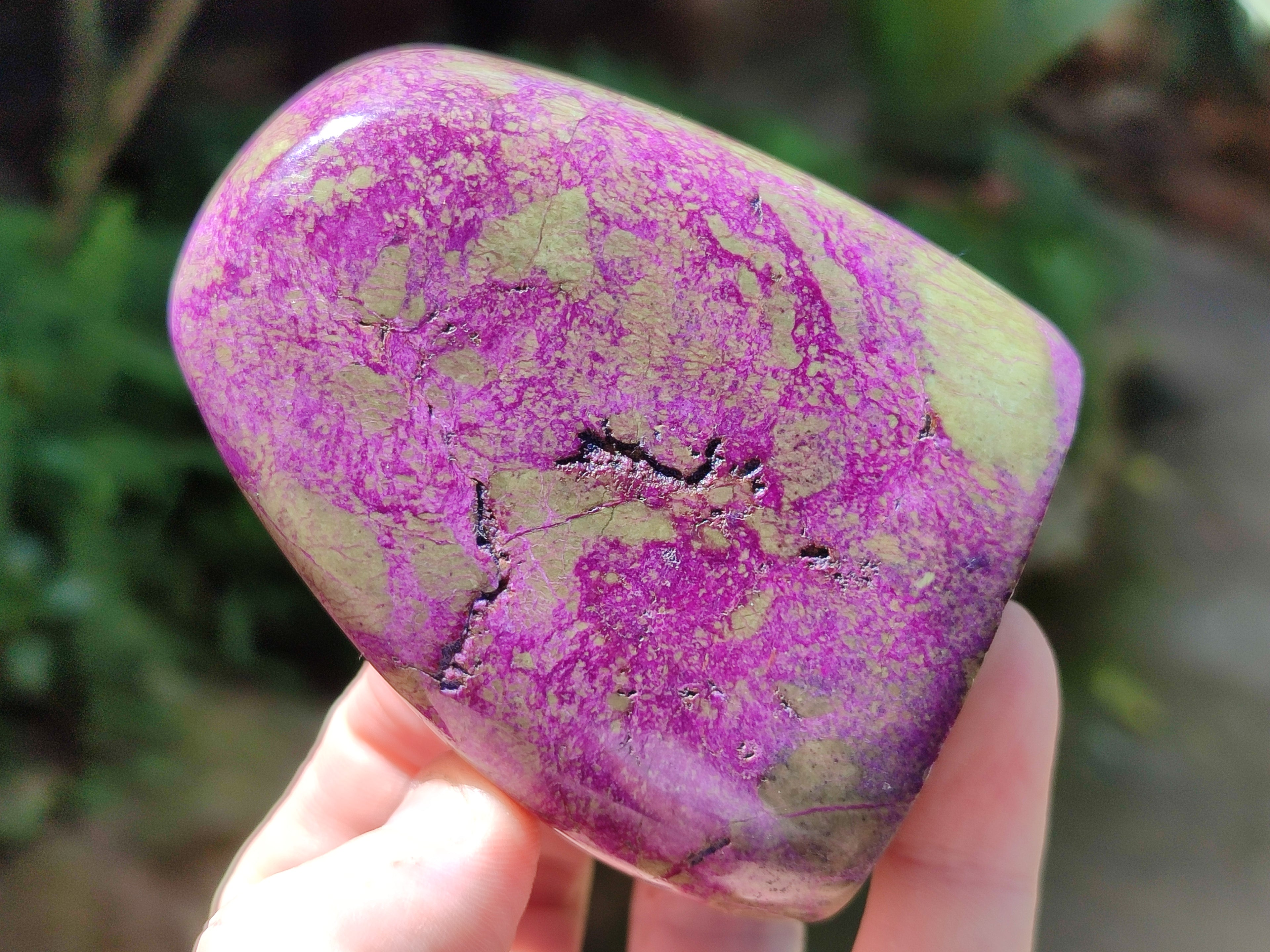 Polished Stichtite Standing Free Forms x 3 From Barberton, South Africa - Toprock Gemstones and Minerals 