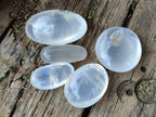 Polished Girasol Pearl Quartz Palm Stones x 24 From Ambatondrazaka, Madagascar - Toprock Gemstones and Minerals 