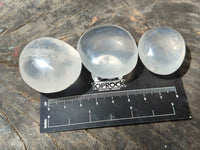 Polished Girasol Pearl Quartz Palm Stones x 24 From Ambatondrazaka, Madagascar - Toprock Gemstones and Minerals 
