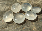 Polished Girasol Pearl Quartz Palm Stones x 24 From Ambatondrazaka, Madagascar - Toprock Gemstones and Minerals 