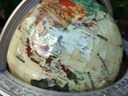 Hand Made Large Mother of Pearl Revolving World Globe with Metal Stand x 1 From China - Toprock Gemstones and Minerals 