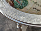 Hand Made Large Mother of Pearl Revolving World Globe with Metal Stand x 1 From China - Toprock Gemstones and Minerals 