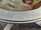 Hand Made Large Mother of Pearl Revolving World Globe with Metal Stand x 1 From China - Toprock Gemstones and Minerals 