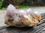 Natural Amethyst Spirit Quartz Clusters x 3 From South Africa - Toprock Gemstones and Minerals 