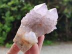 Natural Amethyst Spirit Quartz Clusters x 3 From South Africa - Toprock Gemstones and Minerals 