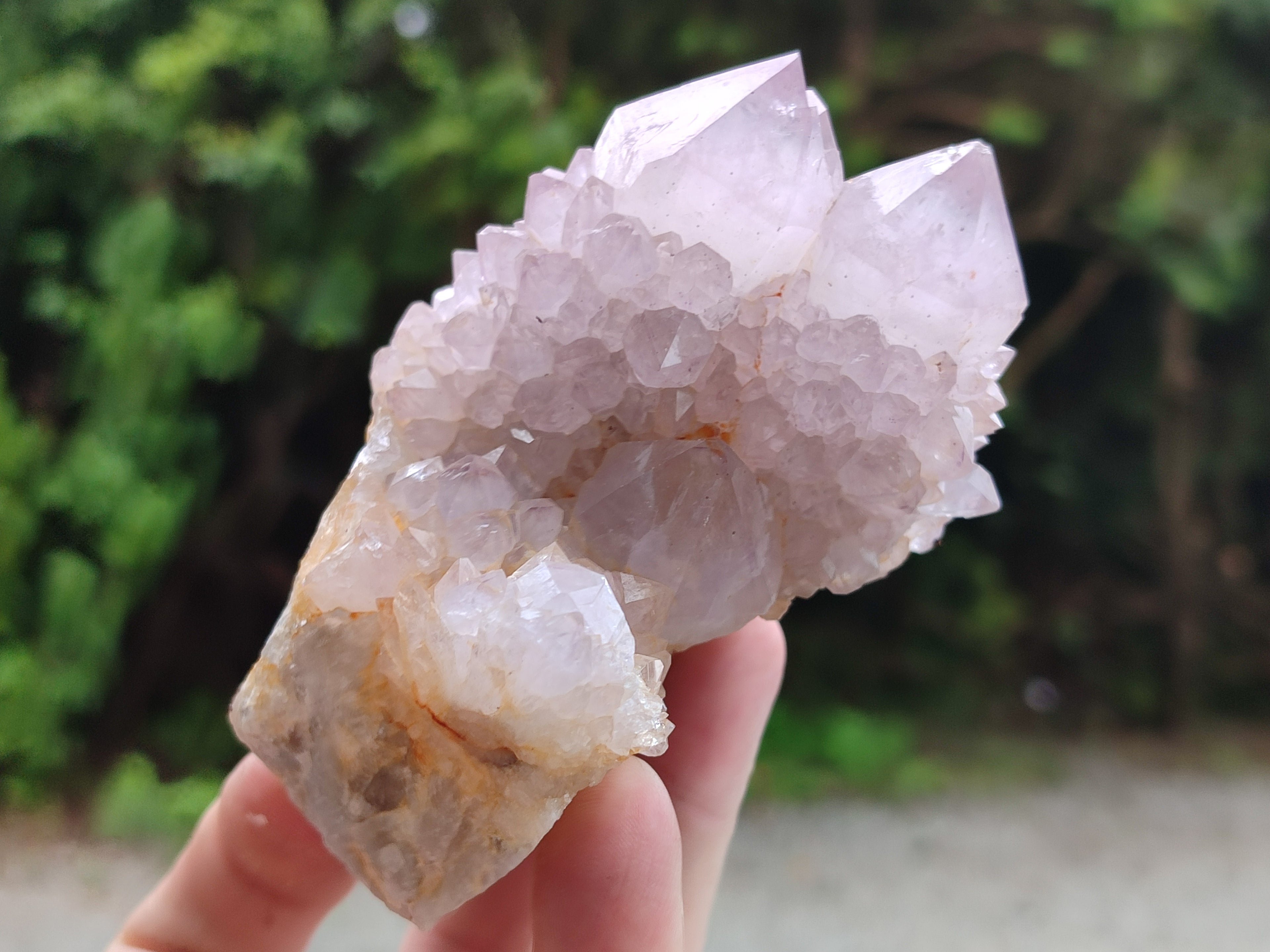 Natural Amethyst Spirit Quartz Clusters x 3 From South Africa - Toprock Gemstones and Minerals 