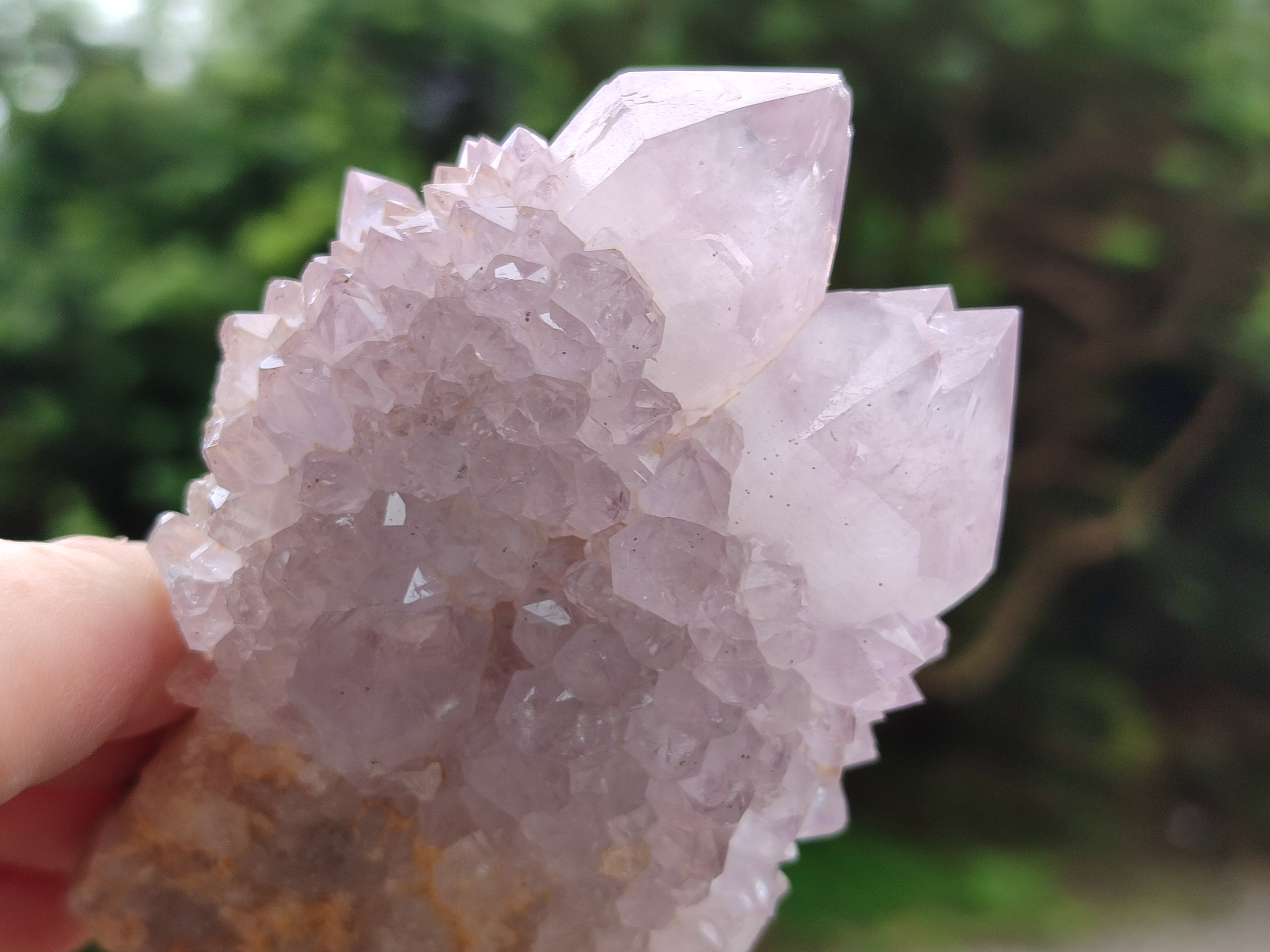 Natural Amethyst Spirit Quartz Clusters x 3 From South Africa - Toprock Gemstones and Minerals 