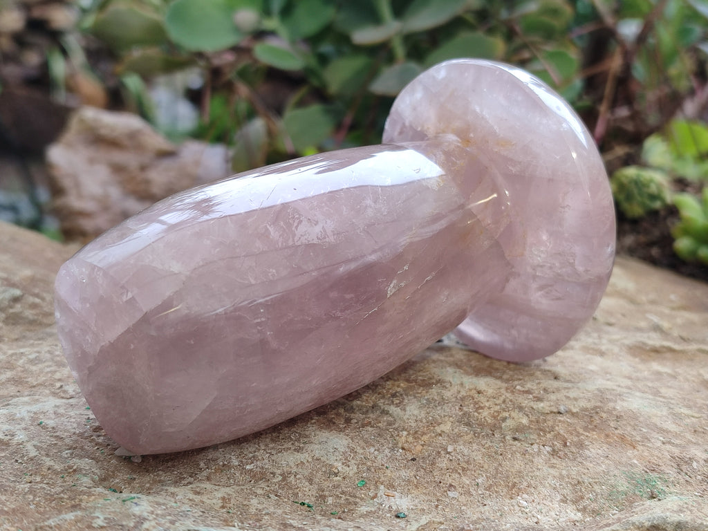 Polished Rose Quartz Mushrooms x 3 From Ambatondrazaka, Madagascar - Toprock Gemstones and Minerals 