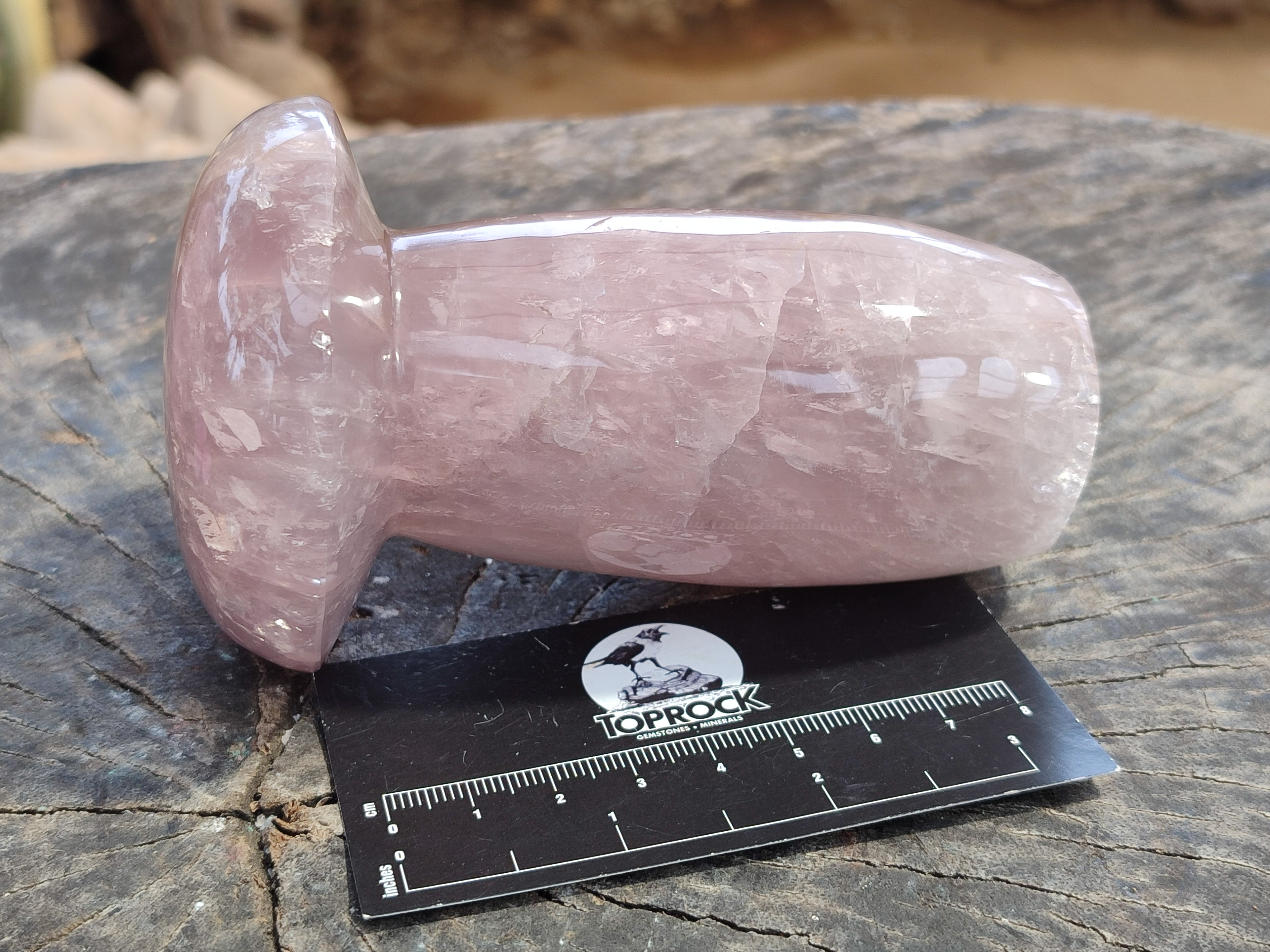 Polished Rose Quartz Mushrooms x 3 From Ambatondrazaka, Madagascar - Toprock Gemstones and Minerals 