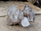 Natural Smokey Phantom Quartz Clusters x 35 From Luena, Congo - Toprock Gemstones and Minerals 