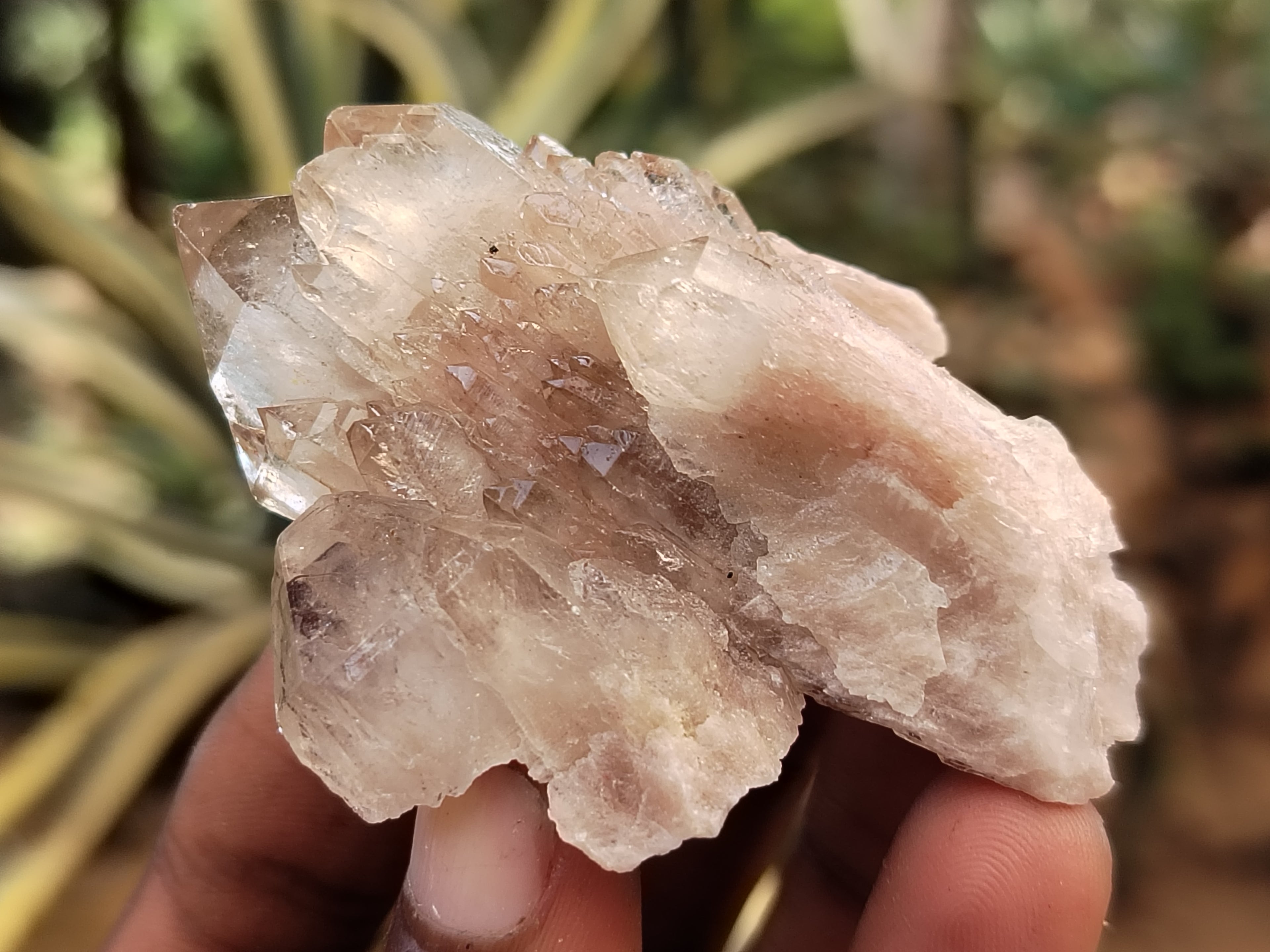 Natural Smokey Phantom Quartz Clusters x 35 From Luena, Congo - Toprock Gemstones and Minerals 