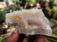 Natural Etched Blue Chalcedony Specimens x 12 From Nsanje, Malawi - Toprock Gemstones and Minerals 