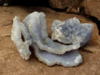 Natural Etched Blue Chalcedony Specimens x 12 From Nsanje, Malawi - Toprock Gemstones and Minerals 