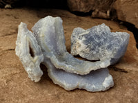 Natural Etched Blue Chalcedony Specimens x 12 From Nsanje, Malawi - Toprock Gemstones and Minerals 