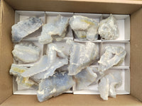 Natural Etched Blue Chalcedony Specimens x 12 From Nsanje, Malawi - Toprock Gemstones and Minerals 