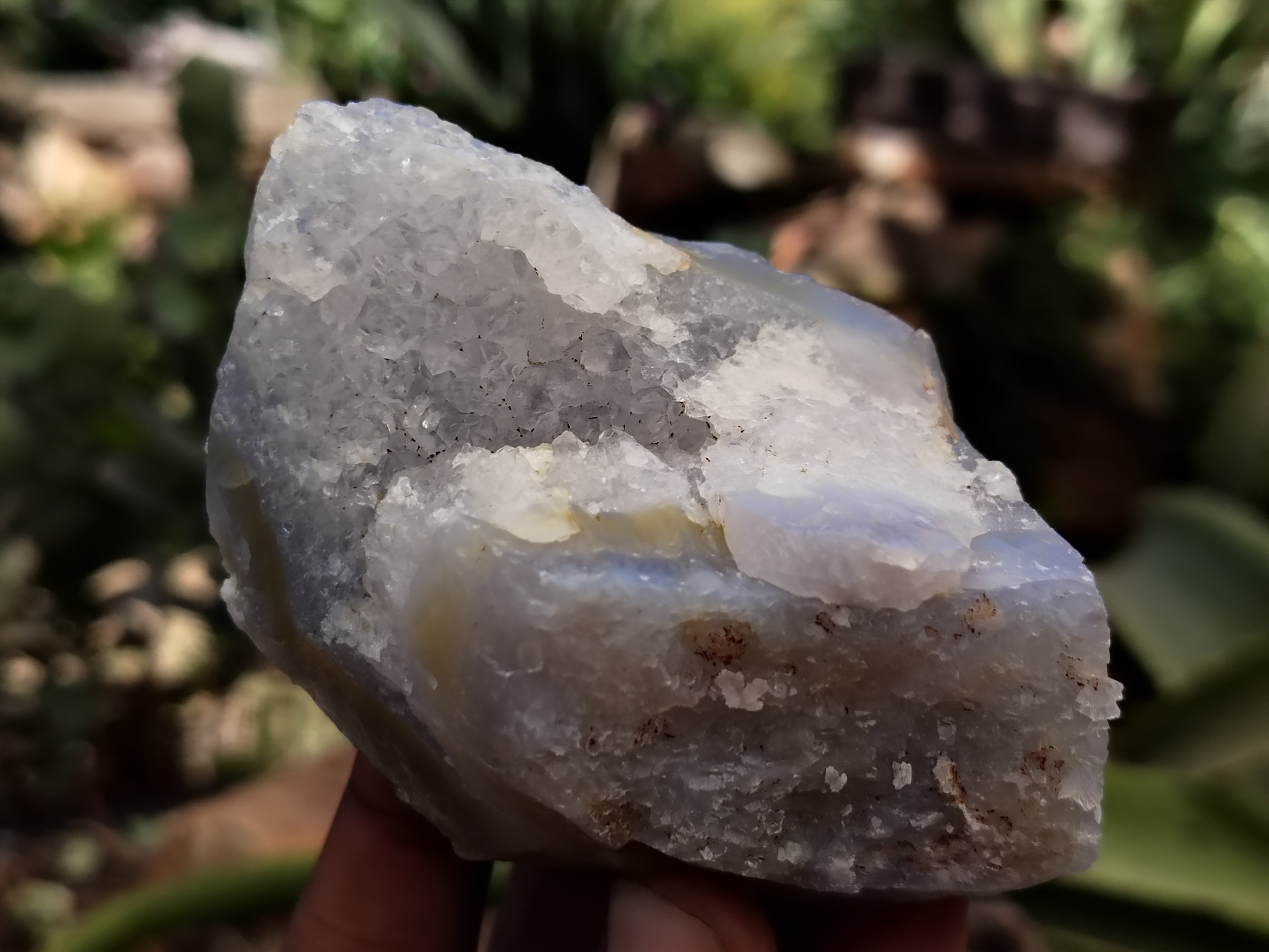 Natural Etched Blue Chalcedony Specimens x 12 From Nsanje, Malawi - Toprock Gemstones and Minerals 