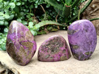 Polished Stichtite Standing Free Forms x 3 From Barberton, South Africa - Toprock Gemstones and Minerals 