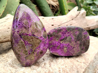 Polished Stichtite Standing Free Forms x 3 From Barberton, South Africa
