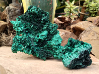 Natural Silky Malachite Specimens x 3 From Kasompe, Congo - Toprock Gemstones and Minerals 