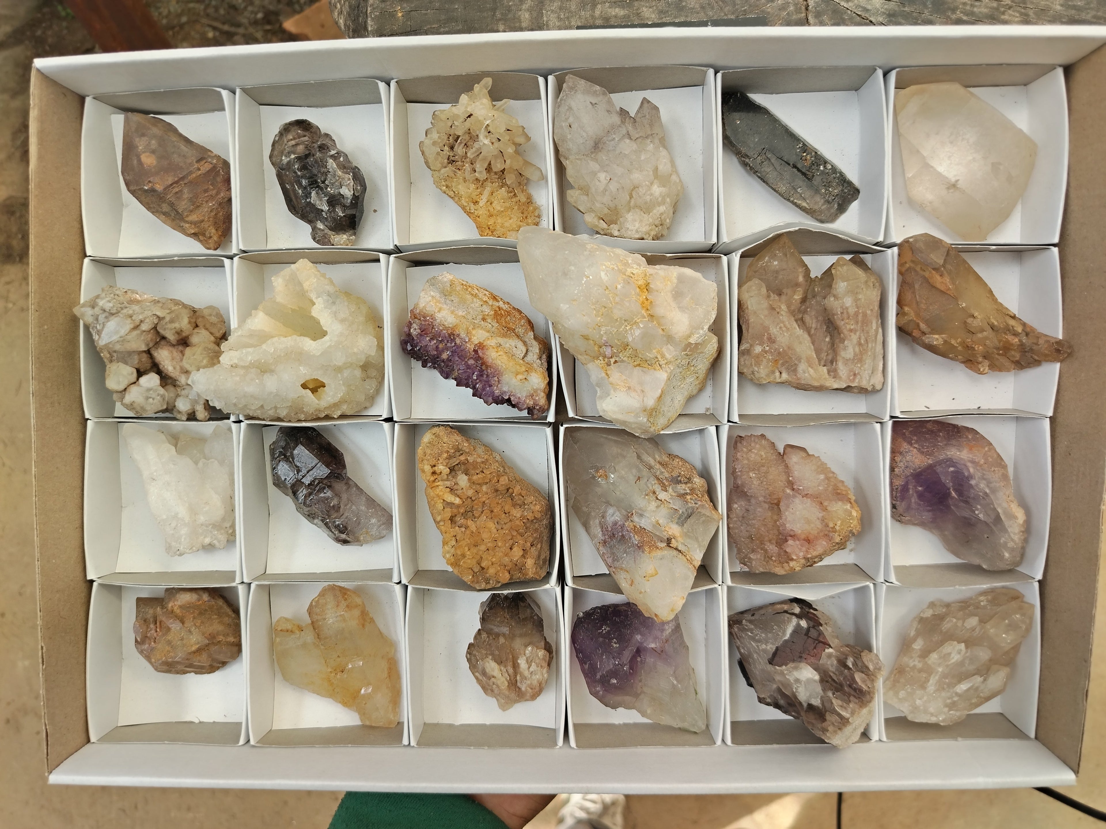 Natural Mixed Quartz Specimens x 24 From Southern Africa - Toprock Gemstones and Minerals 