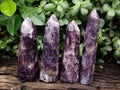 Polished Lepidolite with Pink Rubellite Points x 4 From Ambatondrazaka, Madagascar - Toprock Gemstones and Minerals 