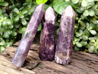 Polished Lepidolite with Pink Rubellite Points x 4 From Ambatondrazaka, Madagascar - Toprock Gemstones and Minerals 