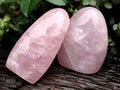 Polished Rose Quartz Standing Free Forms x 2 From Ambatondrazaka, Madagascar - Toprock Gemstones and Minerals 