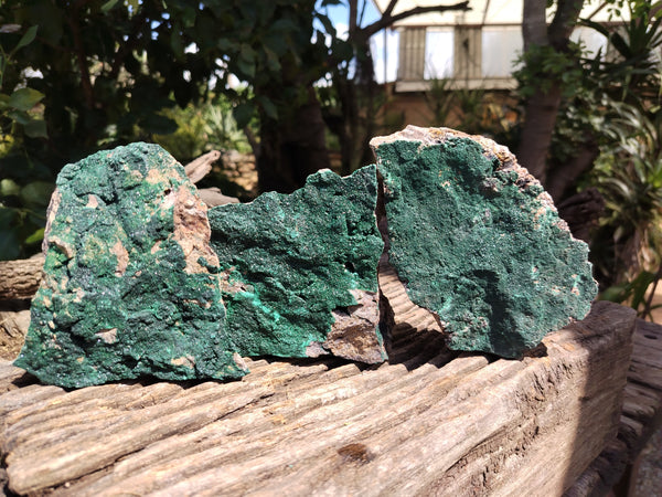 Natural Botryoidal Malachite Specimens x 3 From Tenke Fungurume, Congo - Toprock Gemstones and Minerals 