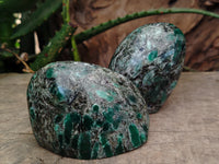 Polished Emerald Mica In Matrix Standing Free Forms x 4 From Mutoko, Zimbabwe - Toprock Gemstones and Minerals 
