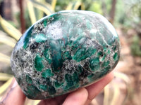 Polished Emerald Mica In Matrix Standing Free Forms x 4 From Mutoko, Zimbabwe - Toprock Gemstones and Minerals 