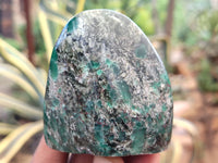 Polished Emerald Mica In Matrix Standing Free Forms x 4 From Mutoko, Zimbabwe - Toprock Gemstones and Minerals 