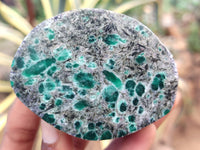 Polished Emerald Mica In Matrix Standing Free Forms x 4 From Mutoko, Zimbabwe - Toprock Gemstones and Minerals 