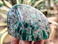 Polished Emerald Mica In Matrix Standing Free Forms x 4 From Mutoko, Zimbabwe - Toprock Gemstones and Minerals 