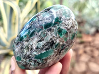 Polished Emerald Mica In Matrix Standing Free Forms x 4 From Mutoko, Zimbabwe - Toprock Gemstones and Minerals 