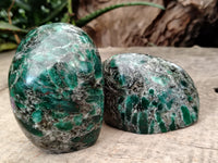 Polished Emerald Mica In Matrix Standing Free Forms x 4 From Mutoko, Zimbabwe - Toprock Gemstones and Minerals 